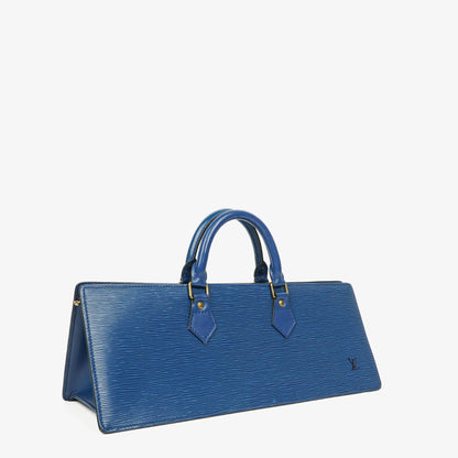 Louis Vuitton Triangle Handtasche aus blauem Epi Leder