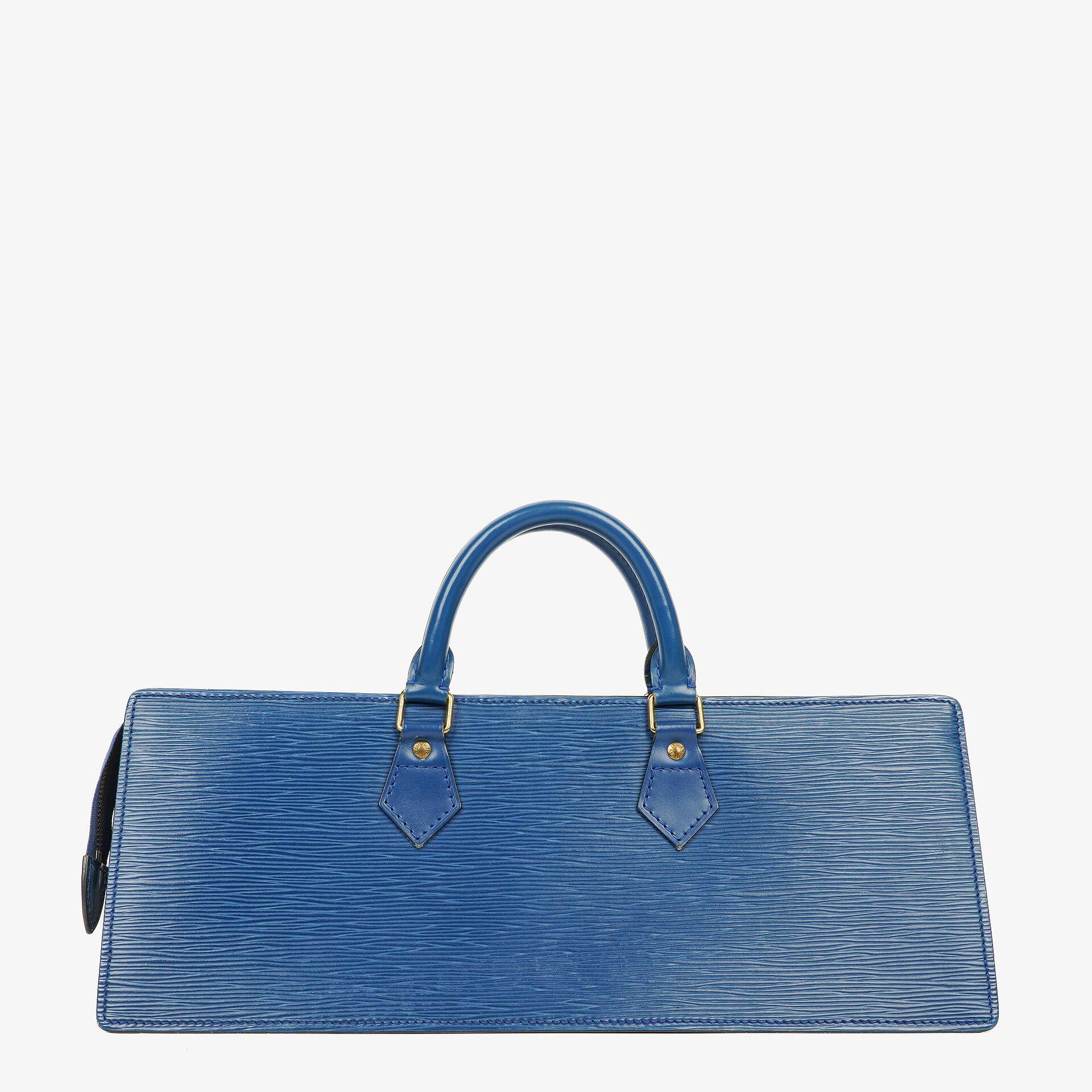 Louis Vuitton Triangle Handtasche aus blauem Epi Leder