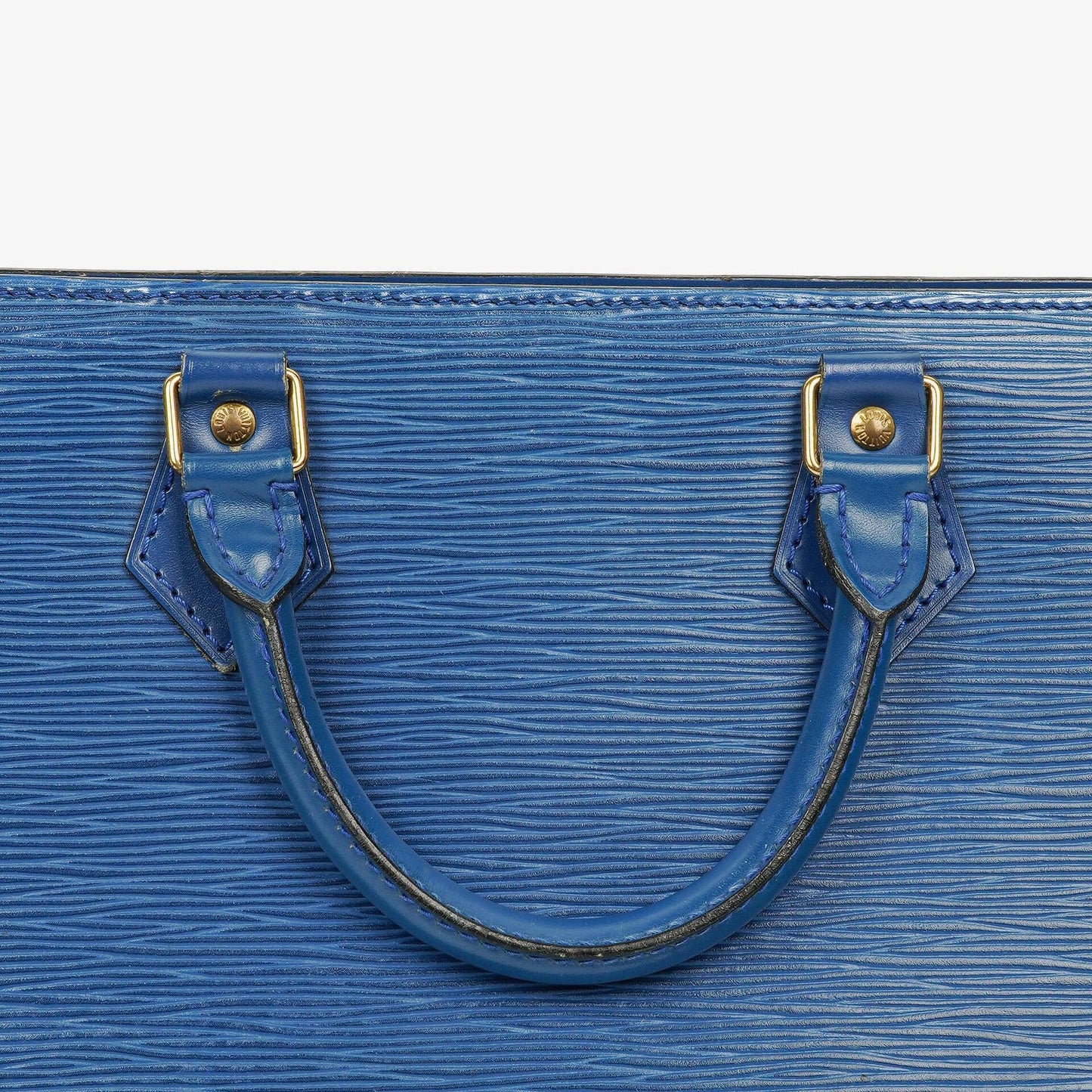 Louis Vuitton Triangle Handtasche aus blauem Epi Leder