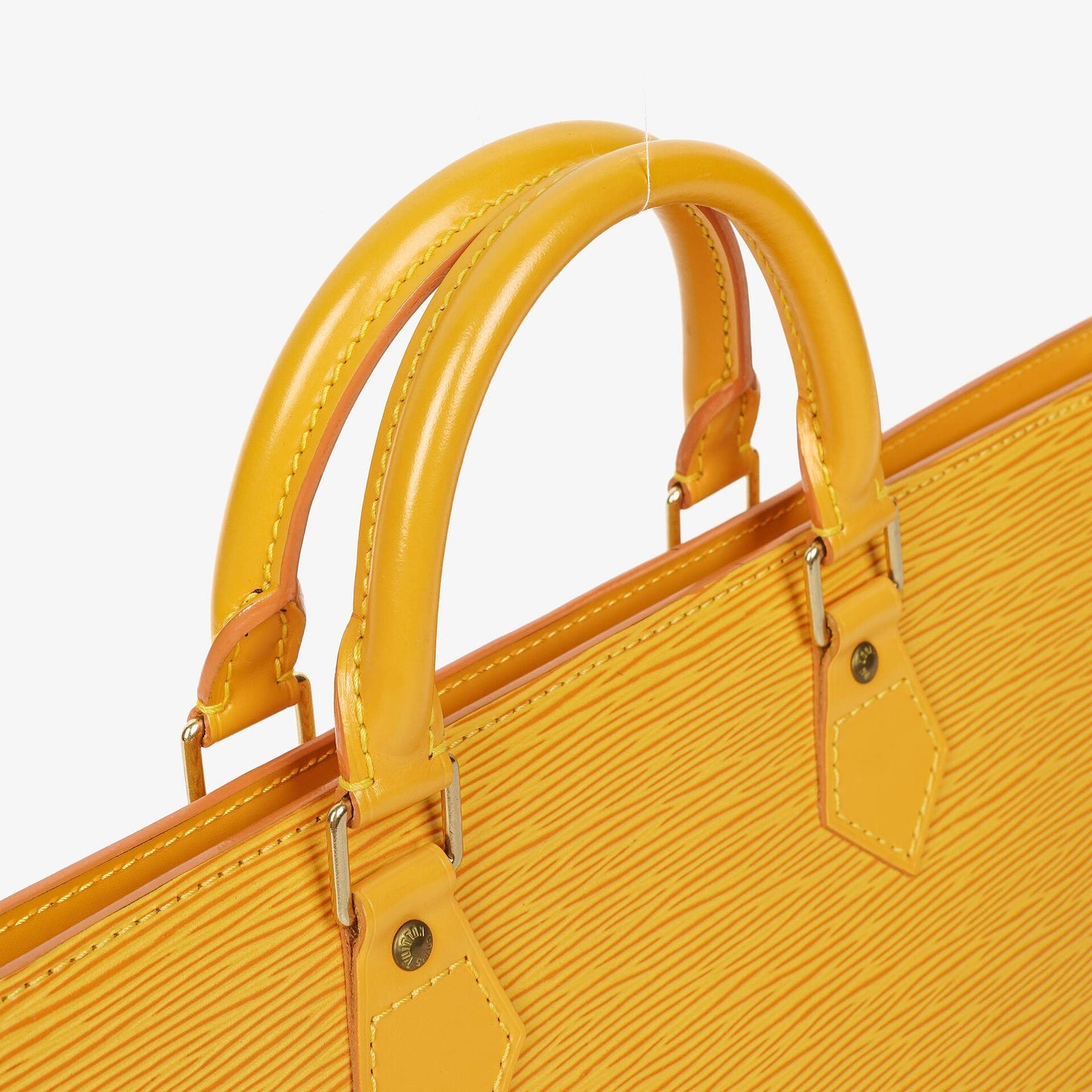 Louis Vuitton Triangle Handtasche aus gelbem Epi-Leder