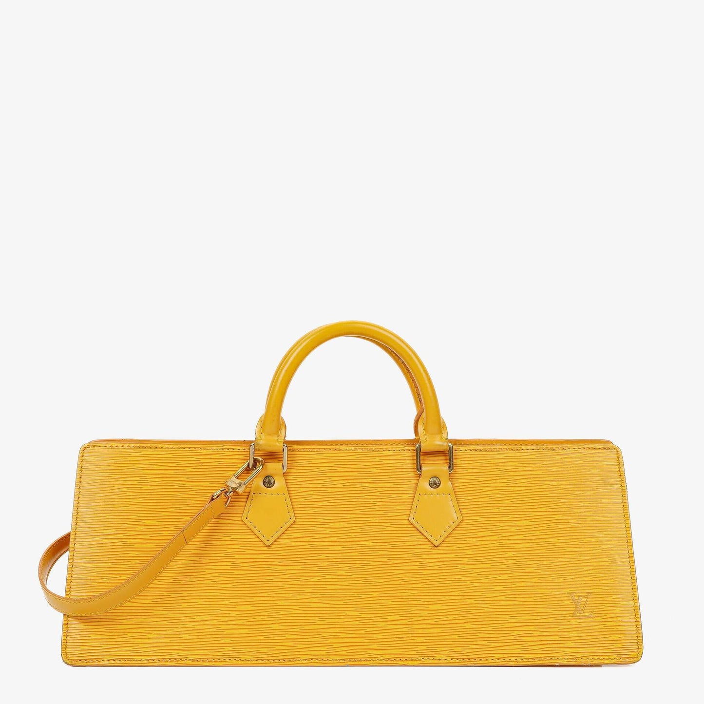 Louis Vuitton Triangle Handtasche aus gelbem Epi-Leder