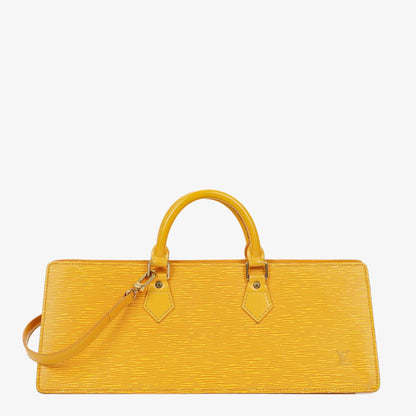 Louis Vuitton Triangle Handtasche aus gelbem Epi-Leder