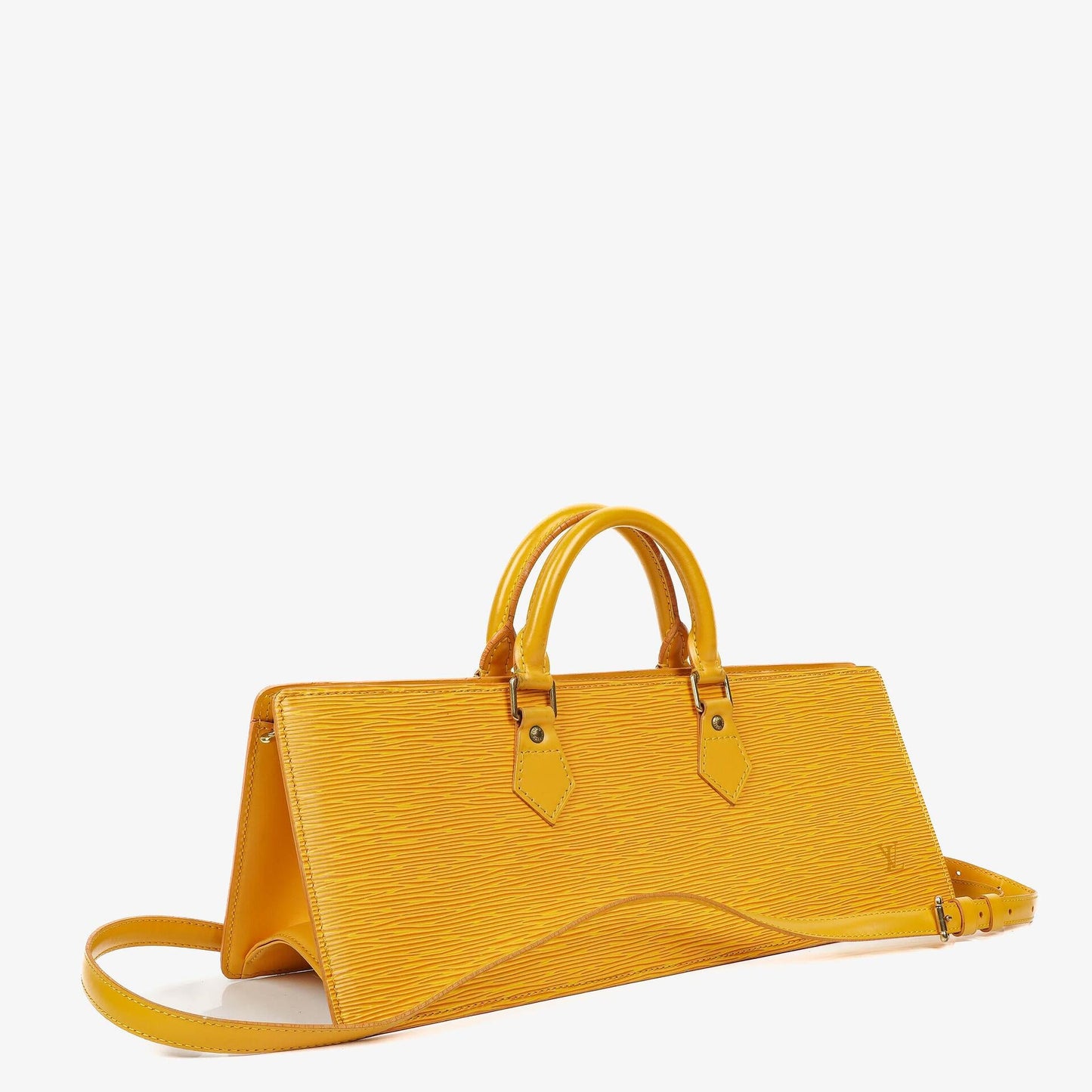 Louis Vuitton Triangle Handtasche aus gelbem Epi-Leder