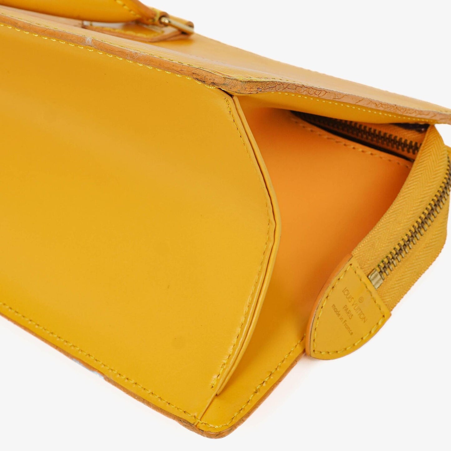 Louis Vuitton Triangle Handtasche aus gelbem Epi-Leder