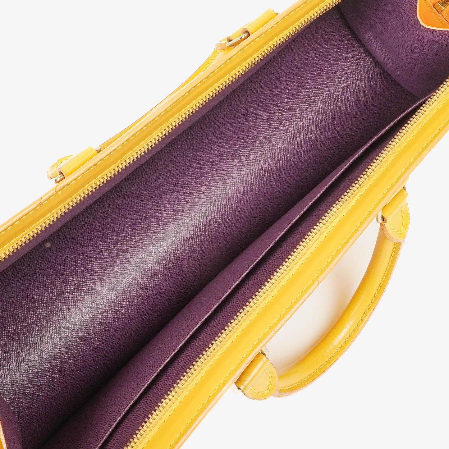 Louis Vuitton Triangle Handtasche aus gelbem Epi-Leder