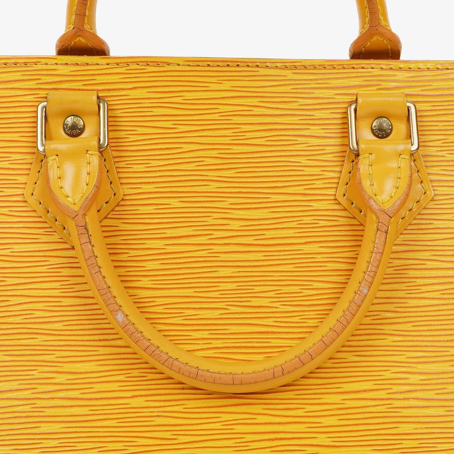 Louis Vuitton Triangle Handtasche aus gelbem Epi-Leder