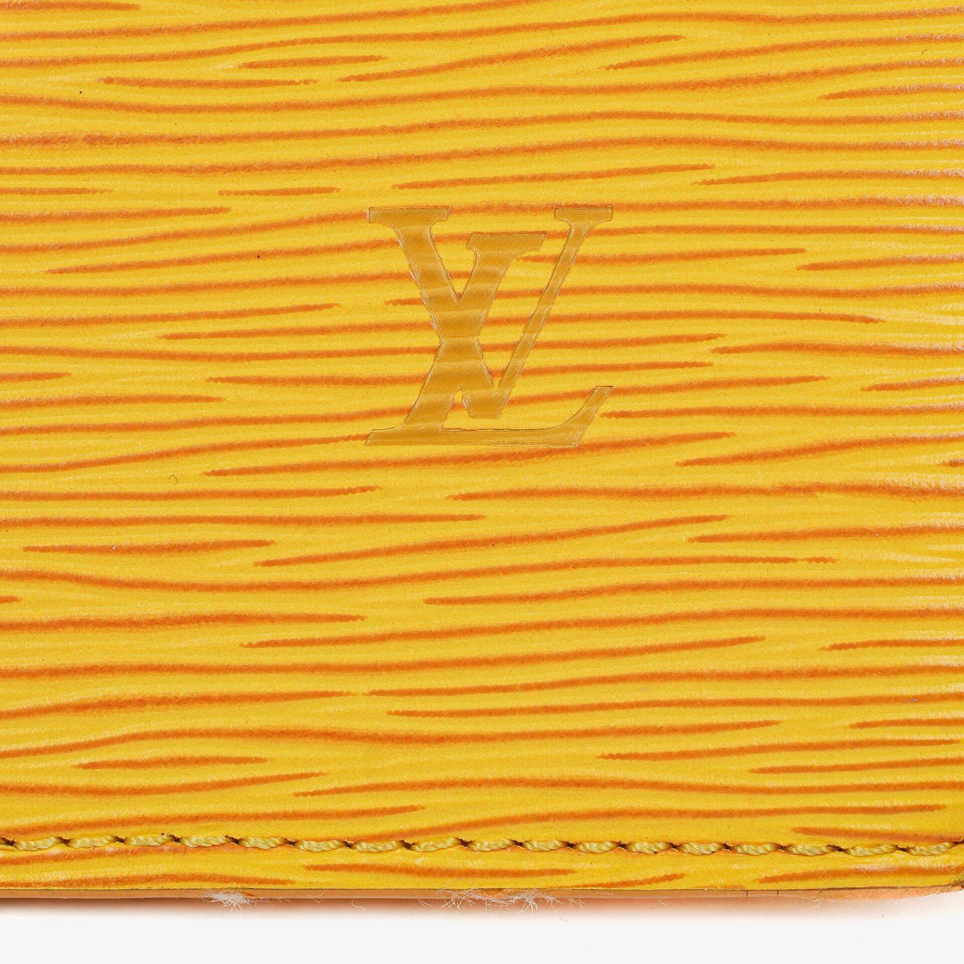 Louis Vuitton Triangle Handtasche aus gelbem Epi-Leder