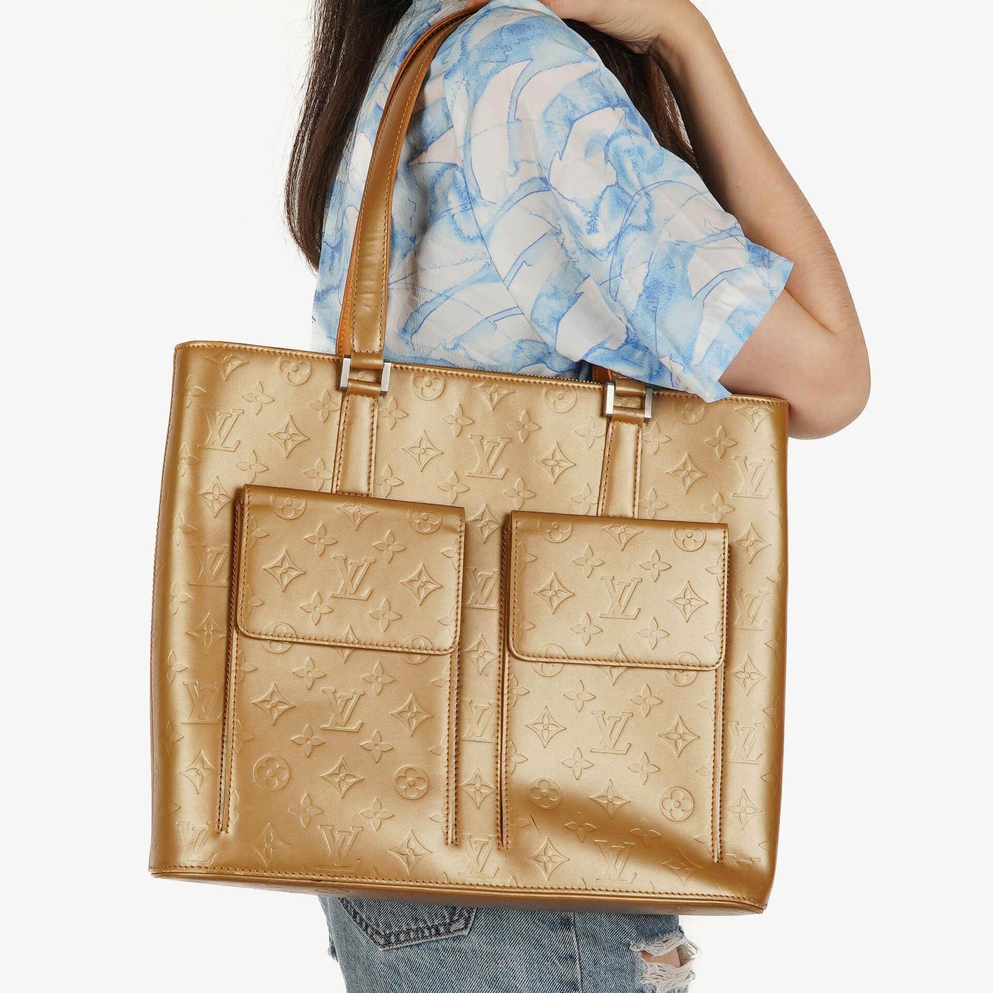 Louis Vuitton Willwood Mat Tote Tasche in Beige Monogram
