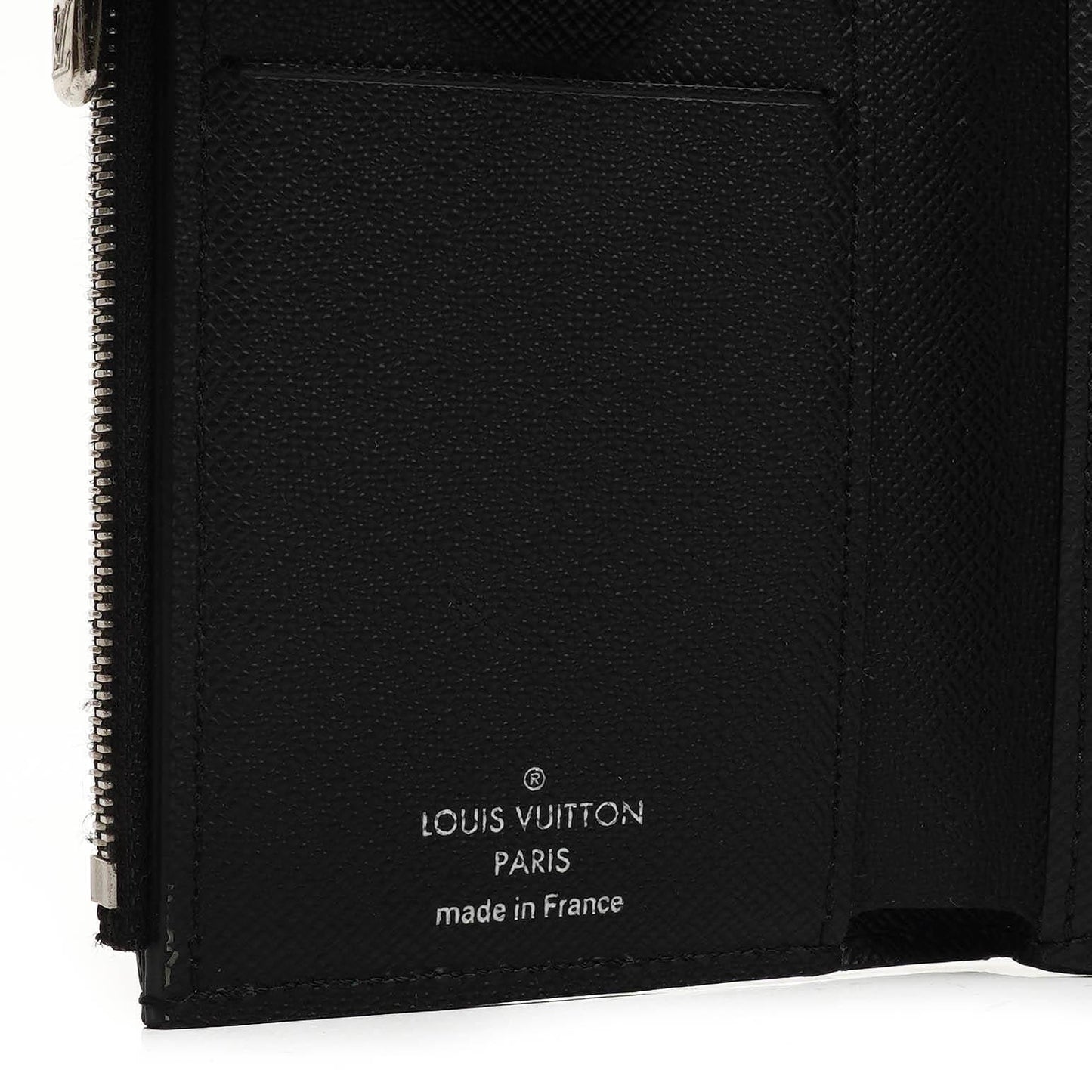 Louis Vuitton x Supreme EPI Schwarze Leder Kettenbörse