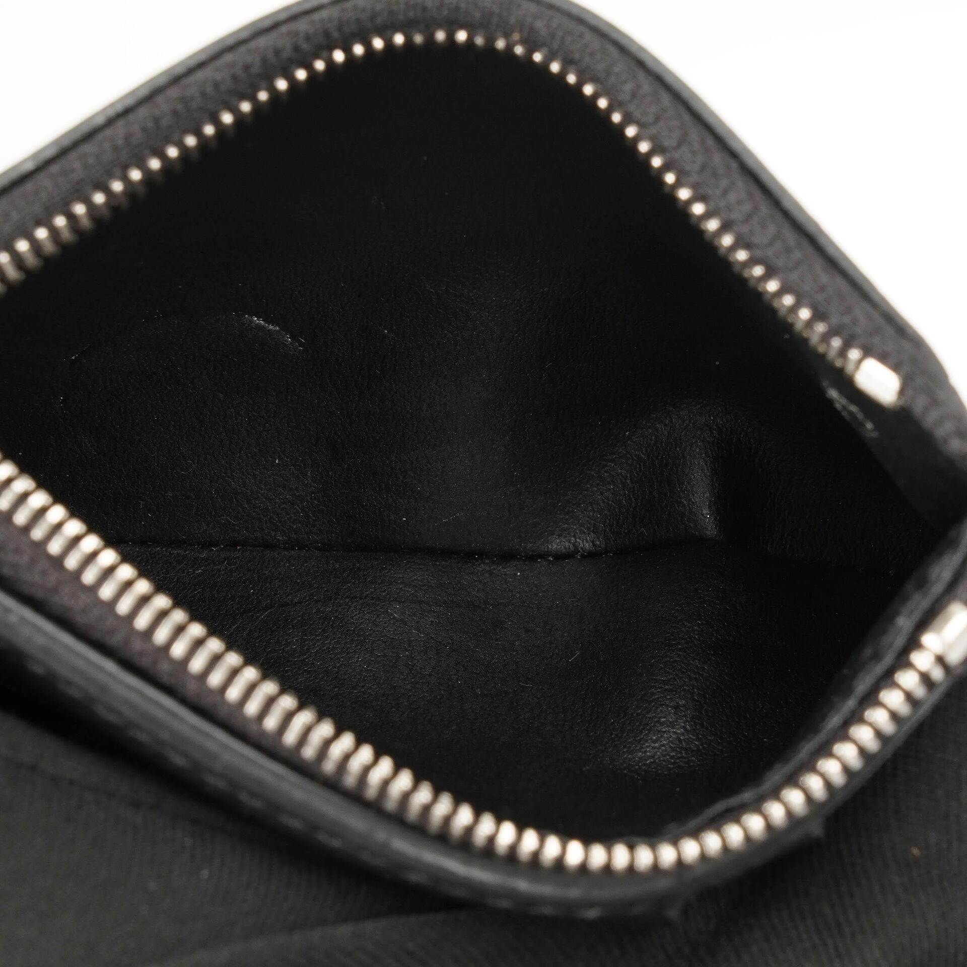 Louis Vuitton x Supreme EPI Schwarze Leder Kettenbörse