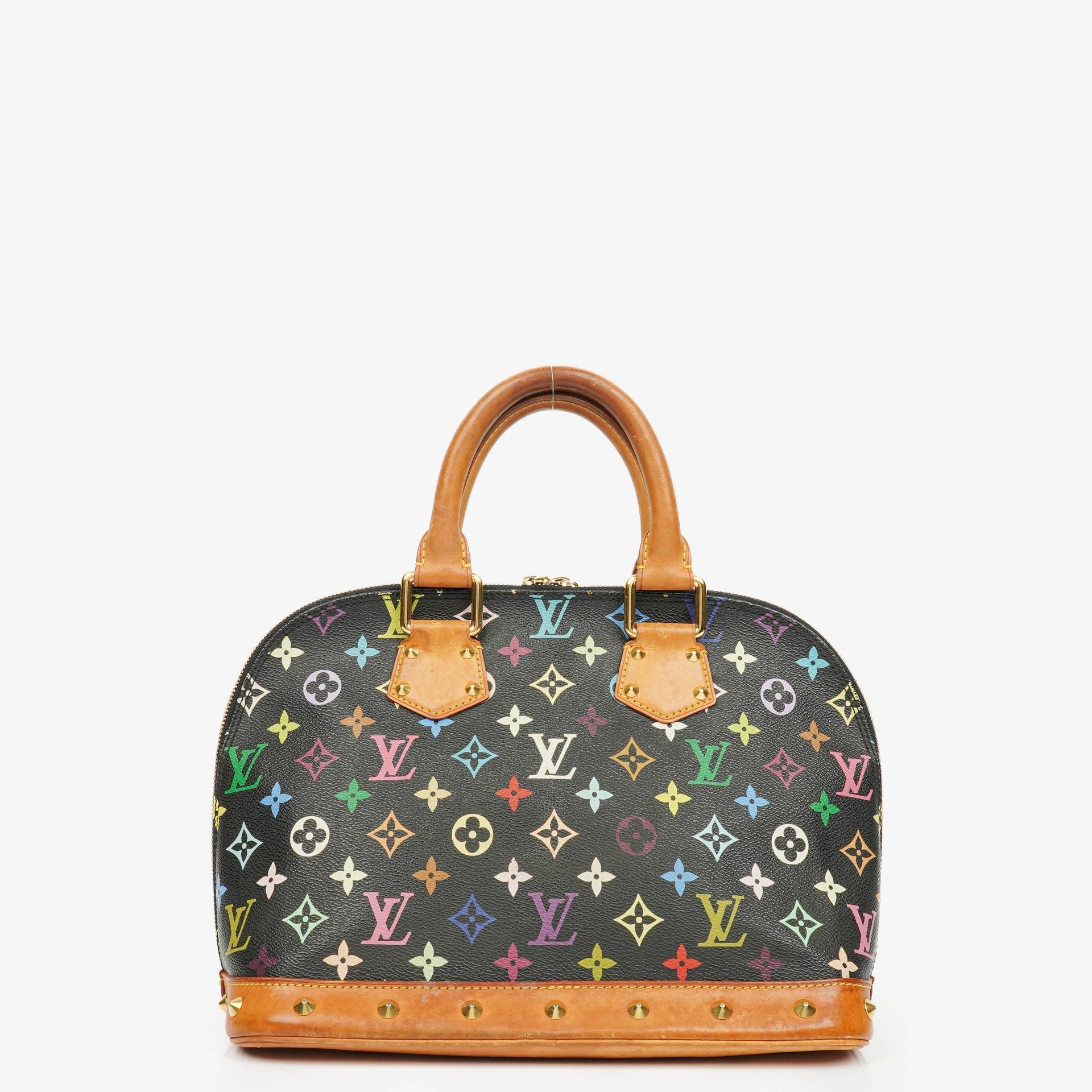 Louis Vuitton x Takashi Murakami Alma PM Tasche aus schwarzem Monogram Multicolor