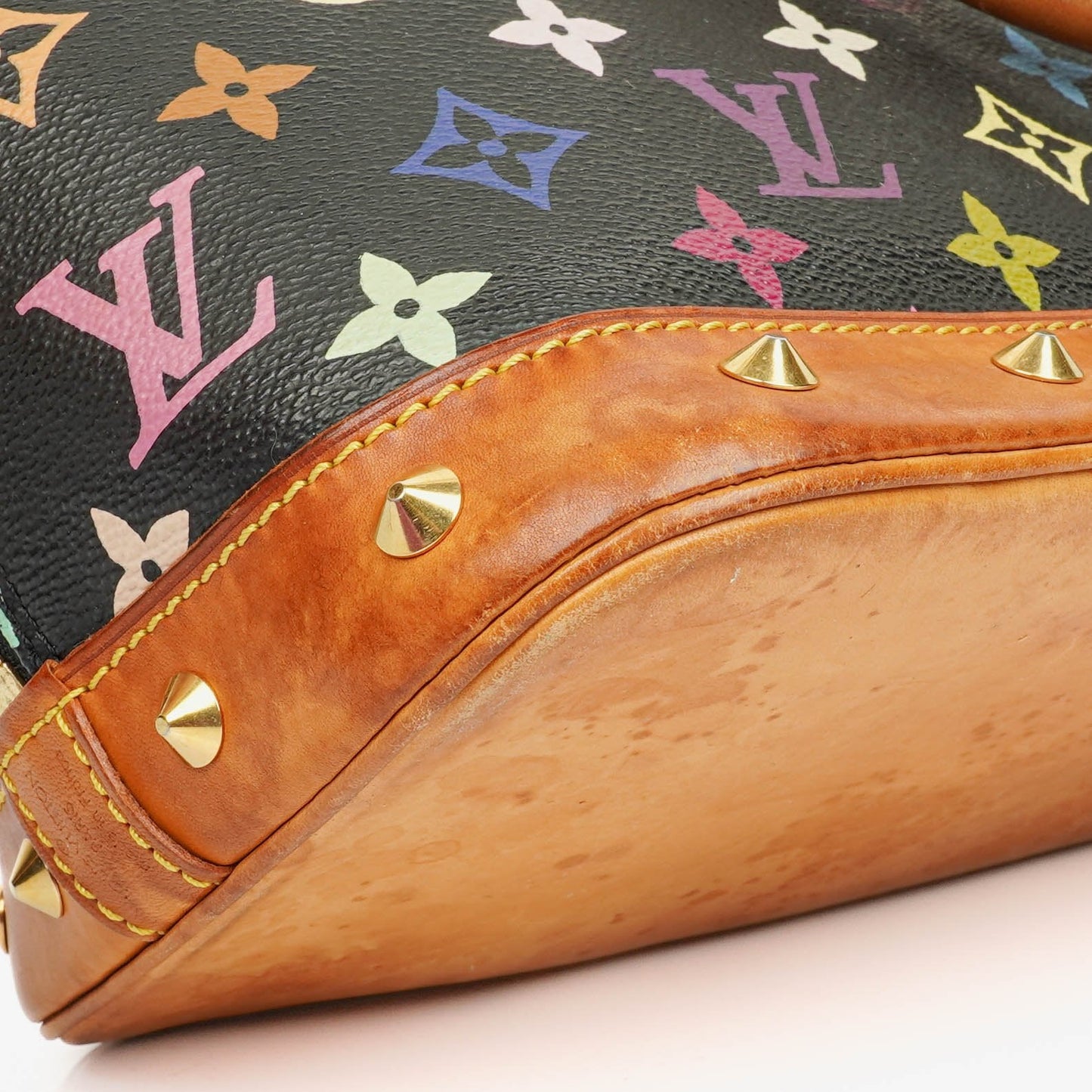 Louis Vuitton x Takashi Murakami Alma PM Tasche aus schwarzem Monogram Multicolor