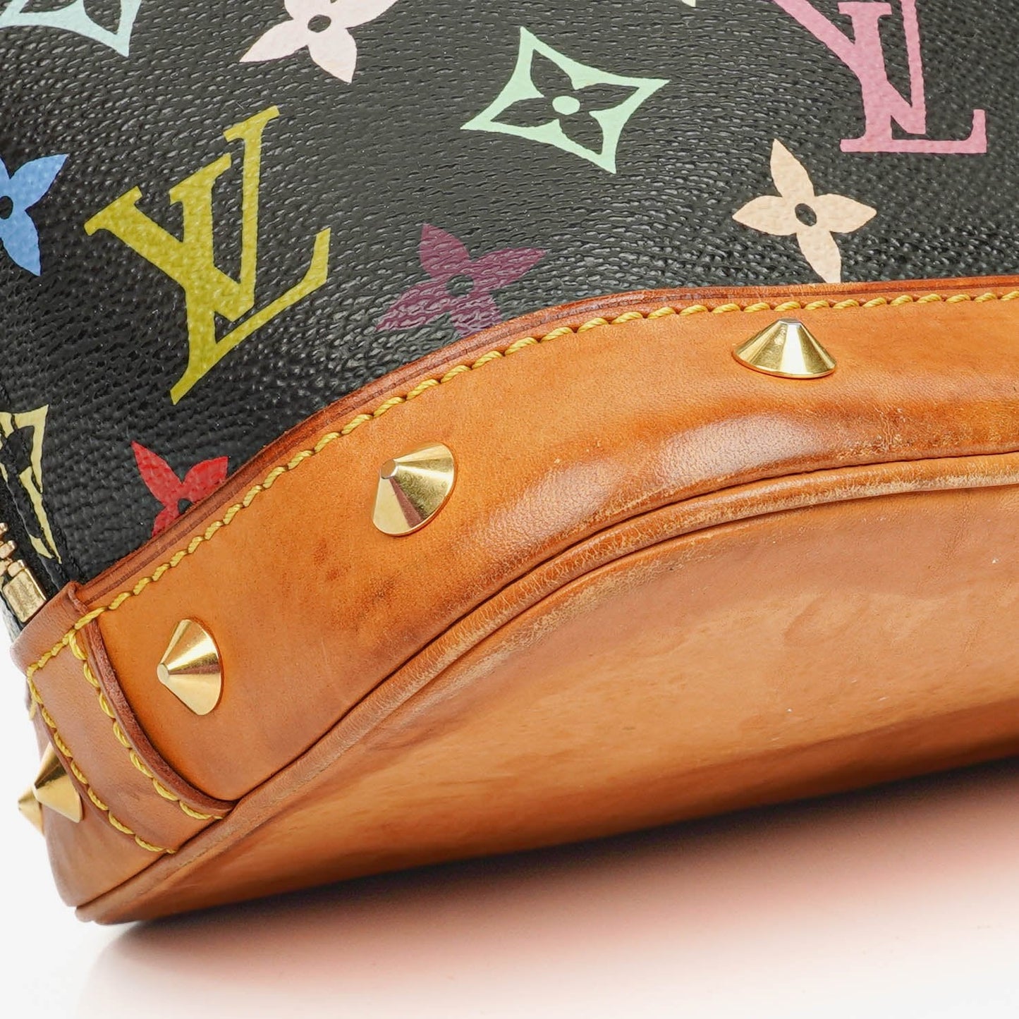 Louis Vuitton x Takashi Murakami Alma PM Tasche aus schwarzem Monogram Multicolor