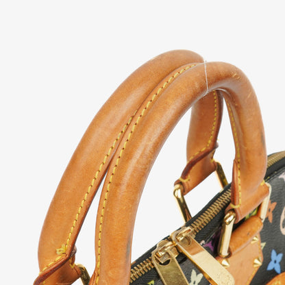 Louis Vuitton x Takashi Murakami Alma PM Tasche aus schwarzem Monogram Multicolor