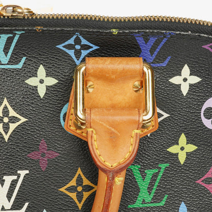 Louis Vuitton x Takashi Murakami Alma PM Tasche aus schwarzem Monogram Multicolor