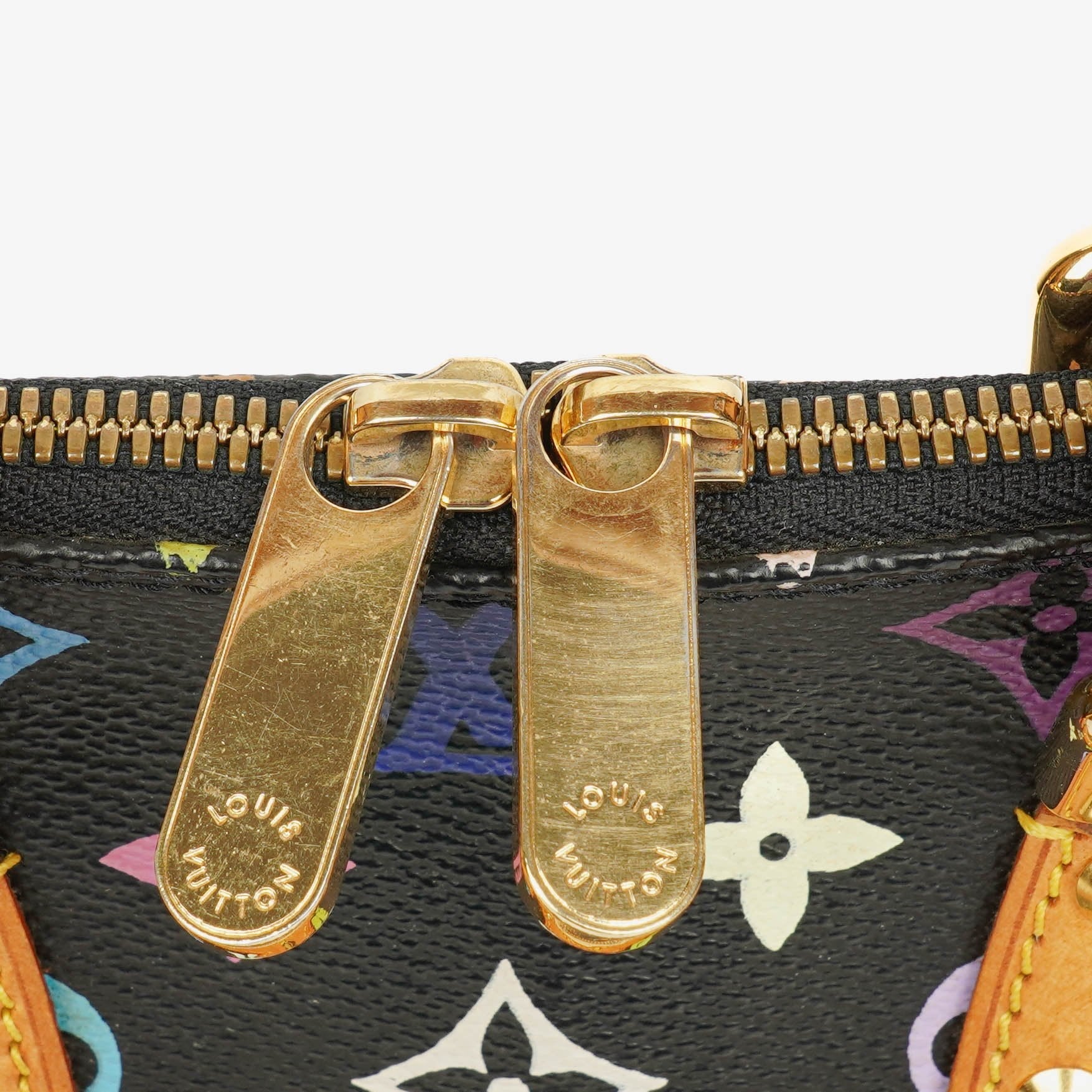 Louis Vuitton x Takashi Murakami Alma PM Tasche aus schwarzem Monogram Multicolor