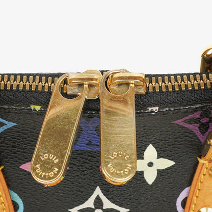 Louis Vuitton x Takashi Murakami Alma PM Tasche aus schwarzem Monogram Multicolor