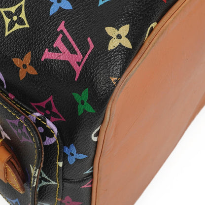 Louis Vuitton x Takashi Murakami Schwarze Multicolore Monogram beschichtete Canvas Petit Noe Schultertasche