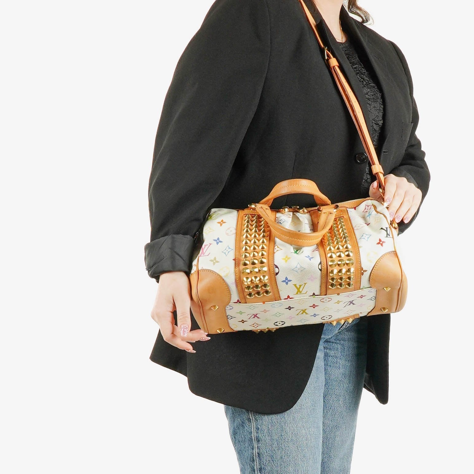 Louis Vuitton x Takashi Murakami Courtney MM Tasche aus Monogram Multicolor