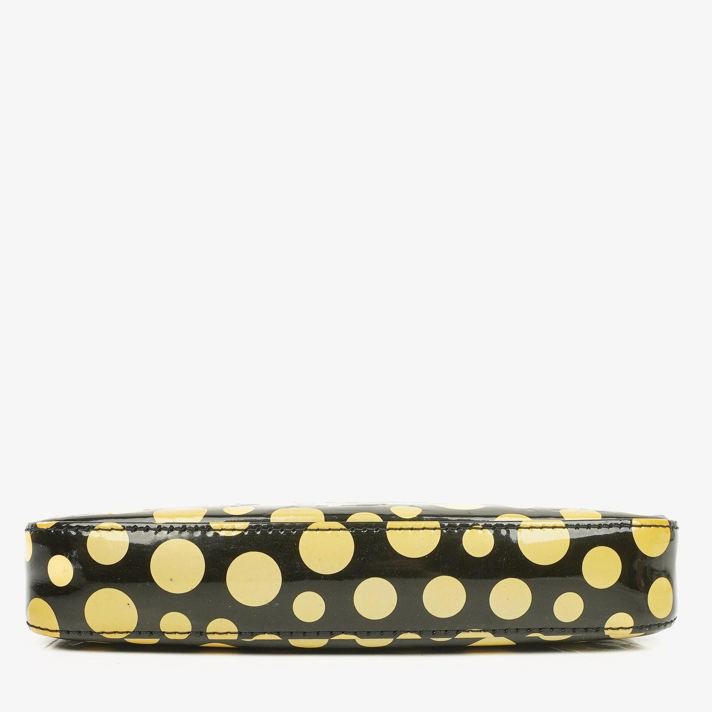 Louis Vuitton Yayoi Kusama Infinity Dots Pochette Accessoires aus schwarz-gelbem Vernis