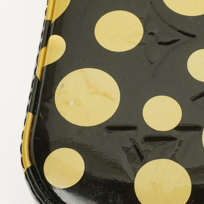 Louis Vuitton Yayoi Kusama Infinity Dots Pochette Accessoires aus schwarz-gelbem Vernis
