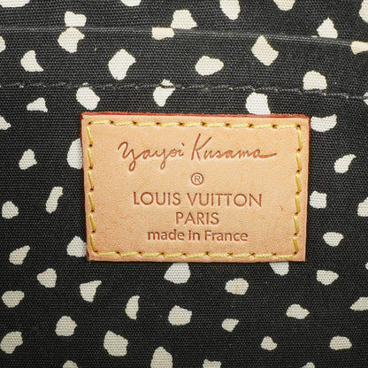 Louis Vuitton Yayoi Kusama Infinity Dots Pochette Accessoires aus schwarz-gelbem Vernis