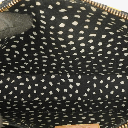Louis Vuitton Yayoi Kusama Infinity Dots Pochette Accessoires aus schwarz-gelbem Vernis