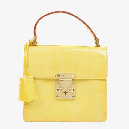 Louis Vuitton Spring Street Top Handle Bag aus gelbem Monogram Vernis