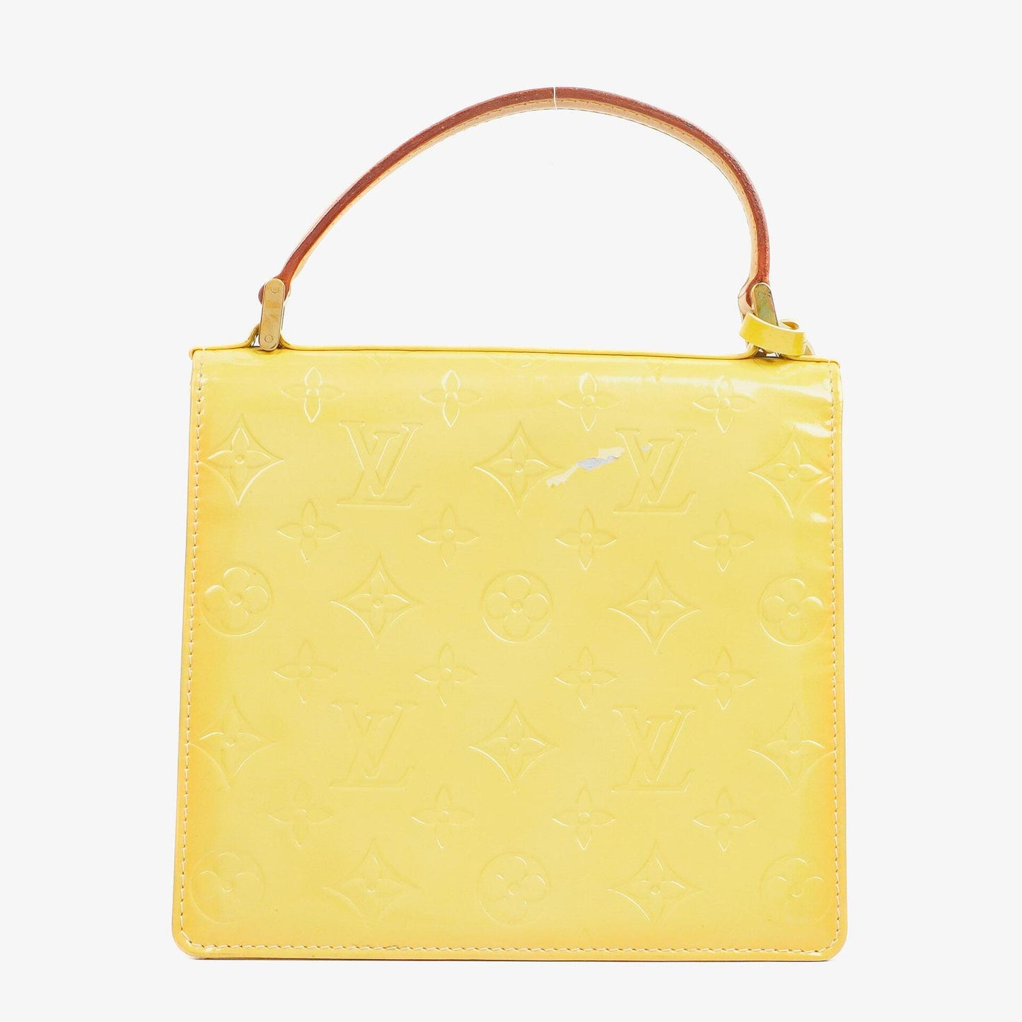 Louis Vuitton Spring Street Top Handle Bag aus gelbem Monogram Vernis