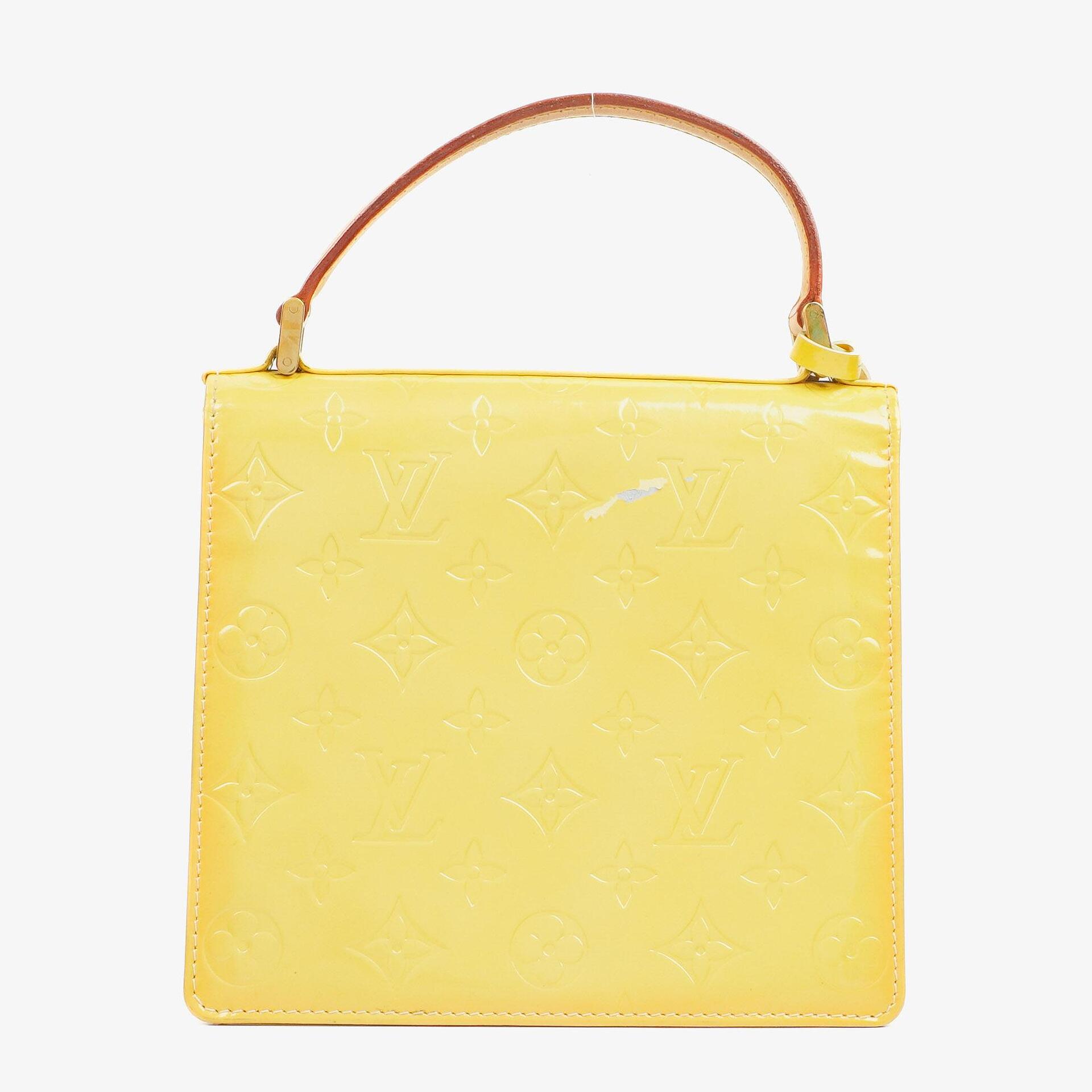 Louis Vuitton Spring Street Top Handle Bag aus gelbem Monogram Vernis