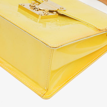Louis Vuitton Spring Street Top Handle Bag aus gelbem Monogram Vernis