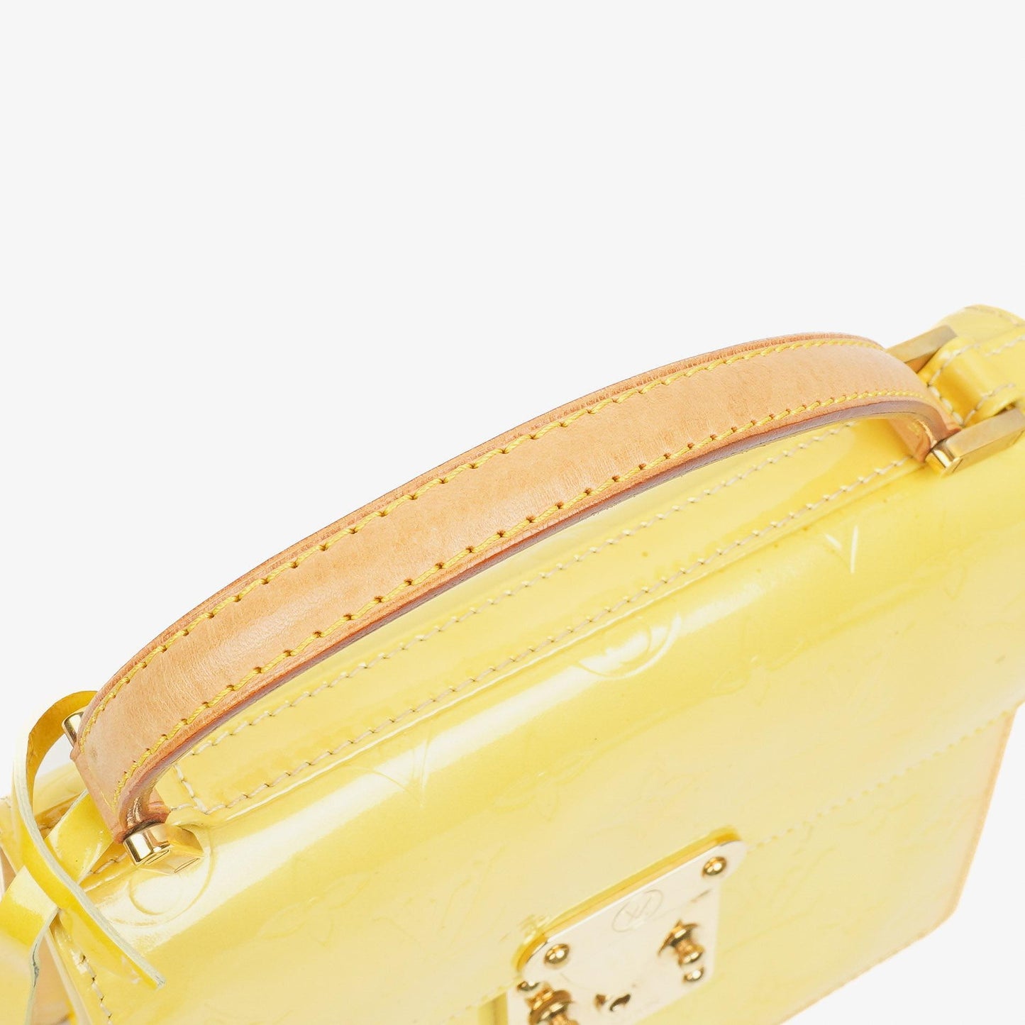 Louis Vuitton Spring Street Top Handle Bag aus gelbem Monogram Vernis
