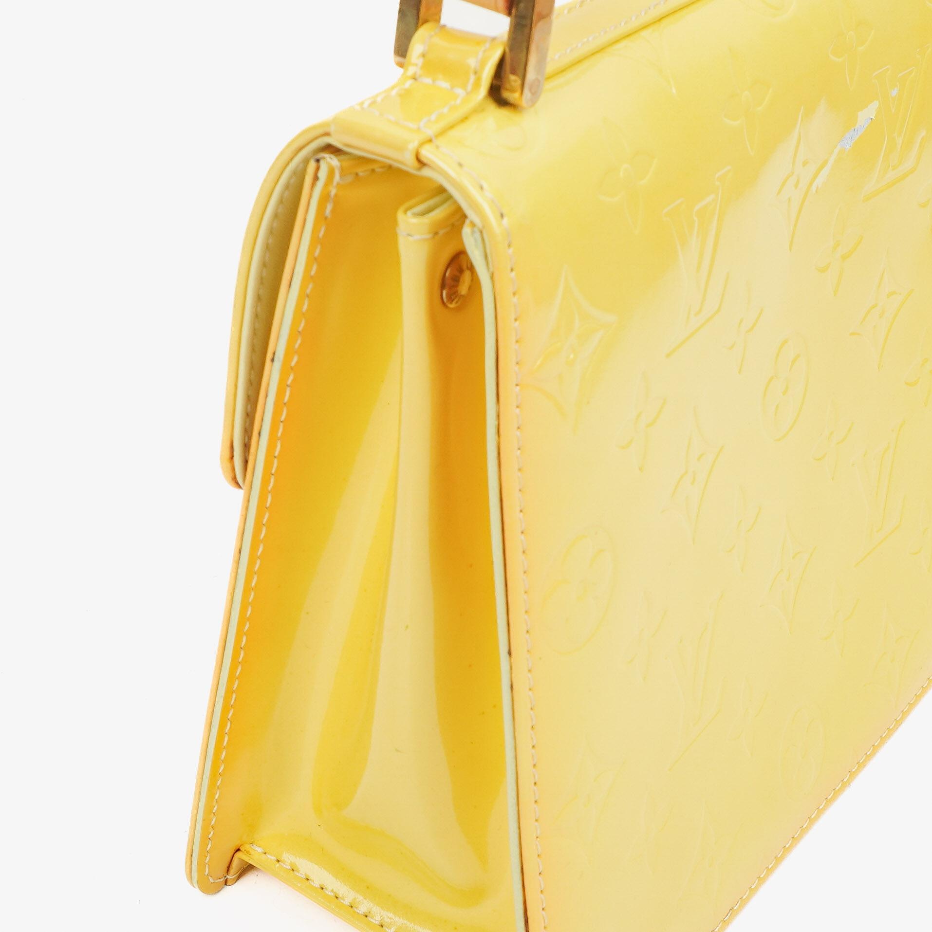 Louis Vuitton Spring Street Top Handle Bag aus gelbem Monogram Vernis
