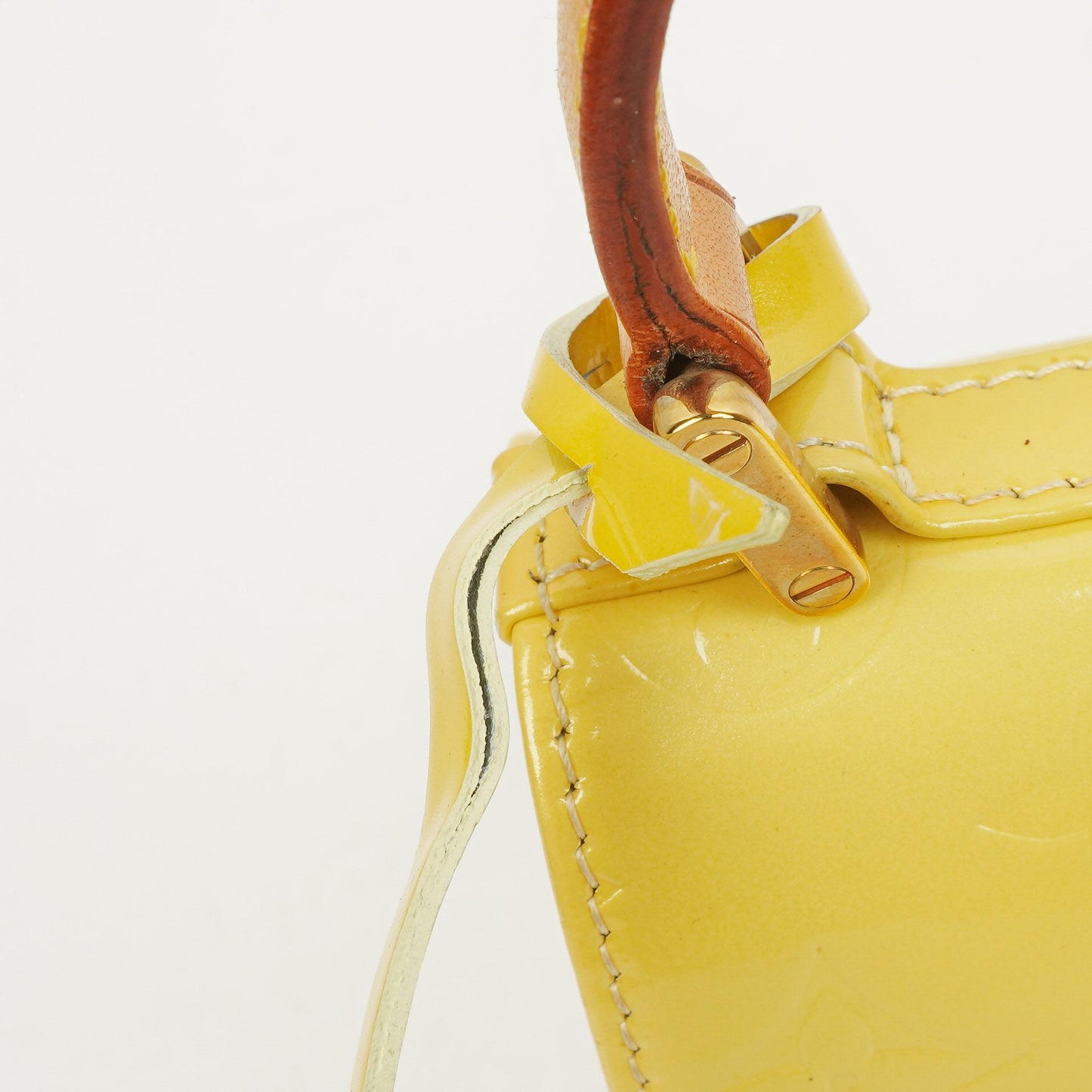 Louis Vuitton Spring Street Top Handle Bag aus gelbem Monogram Vernis