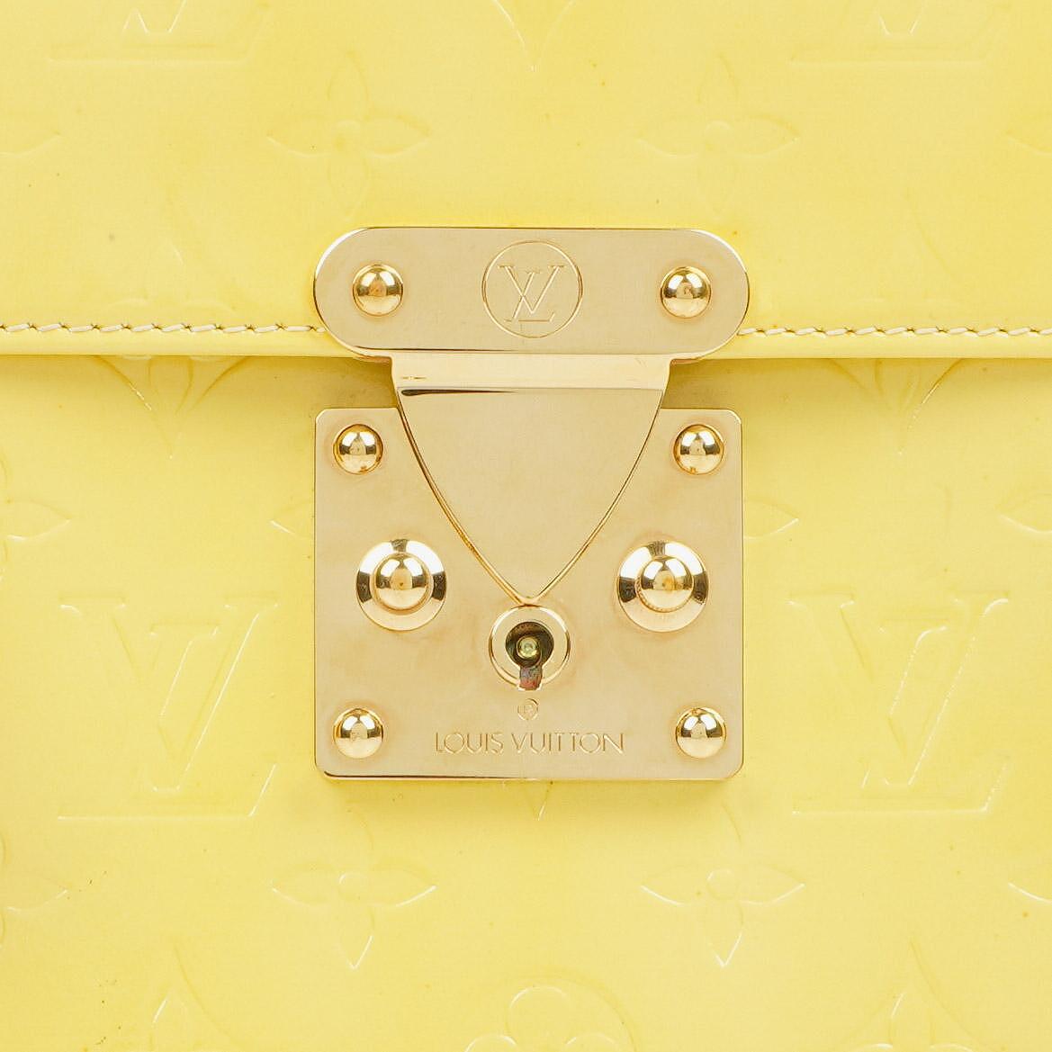Louis Vuitton Spring Street Top Handle Bag aus gelbem Monogram Vernis