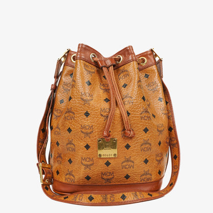 MCM Visetos Beuteltasche in Cognac