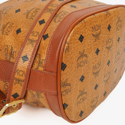 MCM Visetos Beuteltasche in Cognac