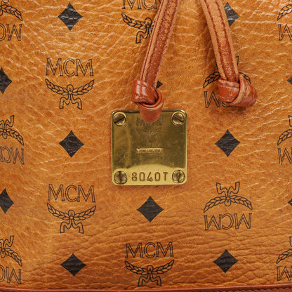 MCM Visetos Beuteltasche in Cognac