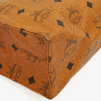 MCM Visetos Täschchen aus cognacfarbenem beschichtetem Canvas