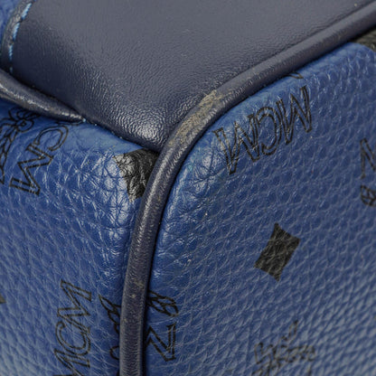 MCM Visetos Stark M Medium Rucksack in Blau mit Nieten