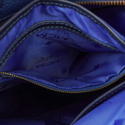 MCM Visetos Stark M Medium Rucksack in Blau mit Nieten