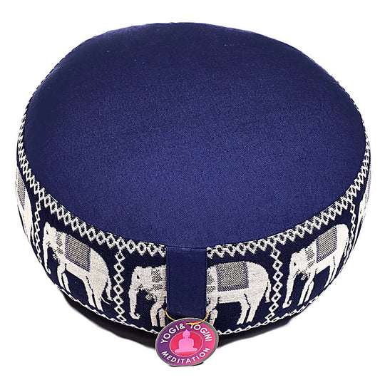 Meditationskissen Elefanten blau - 33x17 cm - Laminimas e.K