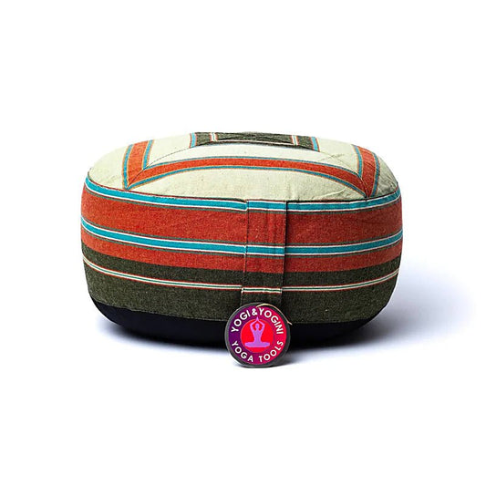 Meditationskissen grün/dunkelgrün gemustert - 33x17 cm - Laminimas e.K