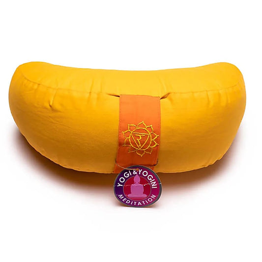 Meditationskissen Halbmond Chakra 3 - ±1008 g; 33x13cm - Laminimas e.K