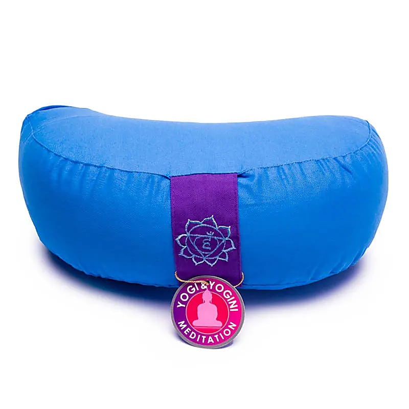 Meditationskissen Halbmond Chakra 5 - ±1008 g; 33x13 cm - Laminimas e.K