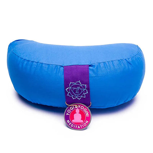 Meditationskissen Halbmond Chakra 5 - ±1008 g; 33x13 cm - Laminimas e.K