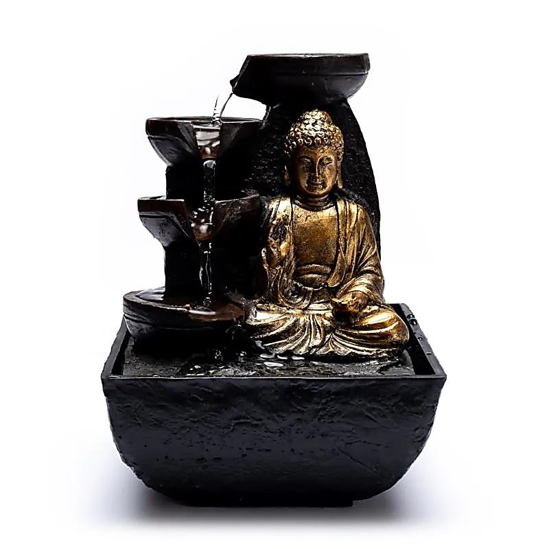 Mitgefühl Buddha Springbrunnen - 13.3x13.3x17.3 cm - Laminimas e.K