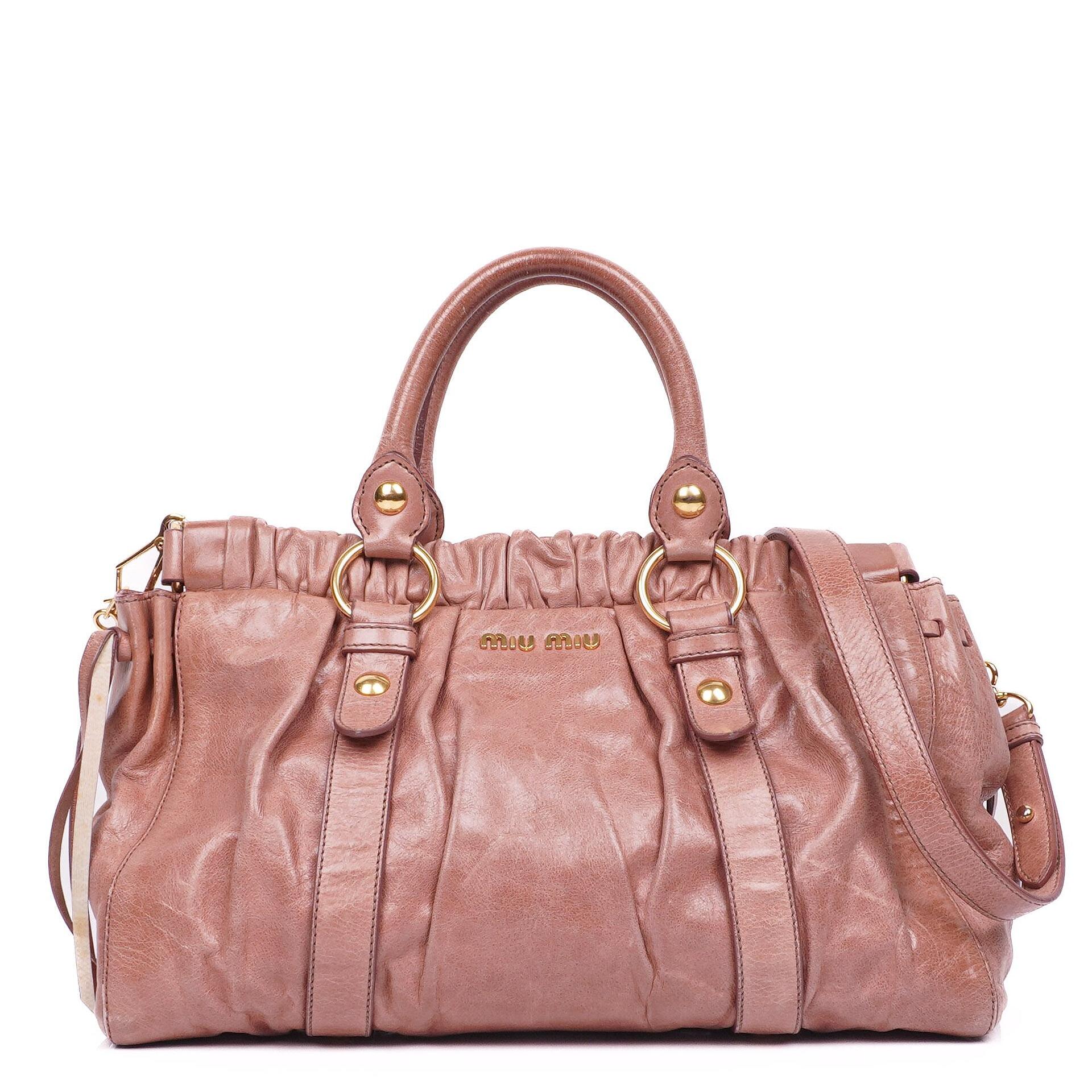 Miu Miu Vitello Shine Satchel Tasche