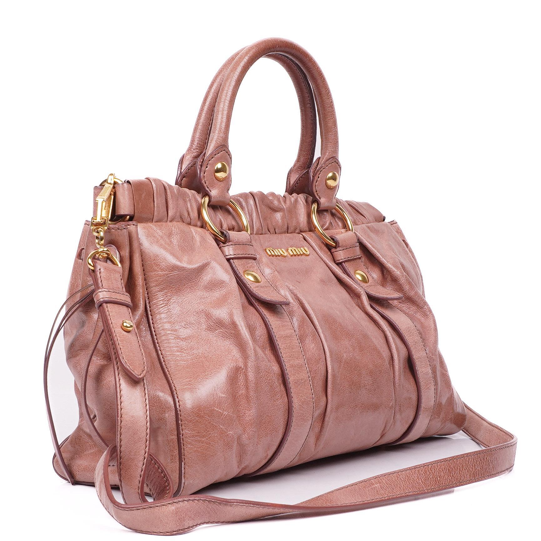 Miu Miu Vitello Shine Satchel Tasche