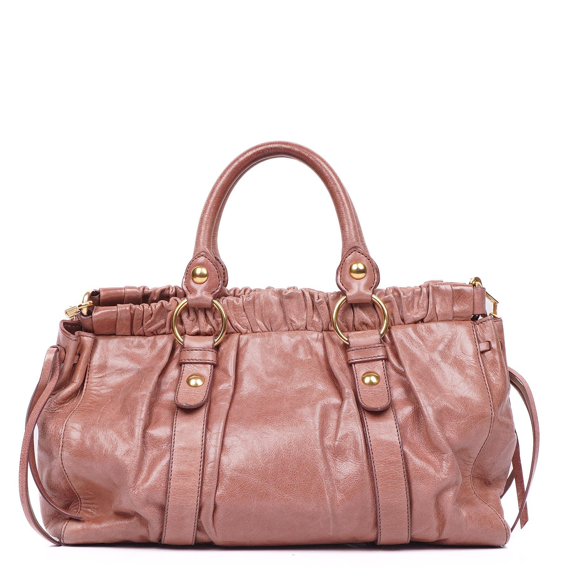 Miu Miu Vitello Shine Satchel Tasche